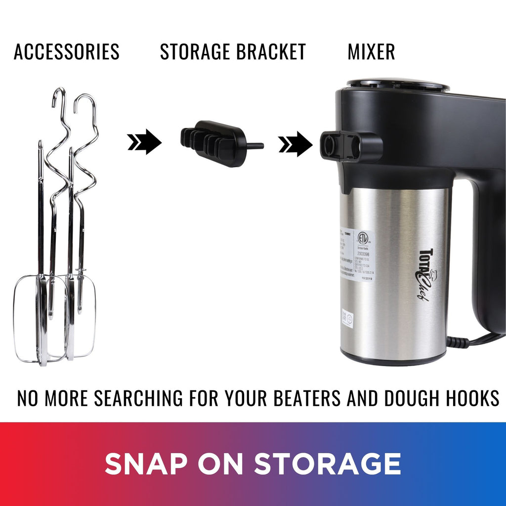 6-Speed Electric Hand Mixer with Stainless Steel Beaters M140