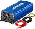 Pure Sine Wave Inverter 1000W DC 12V to AC 110V Car Power Inverter with Dual AC Outlets & 2A USB Ports J70101