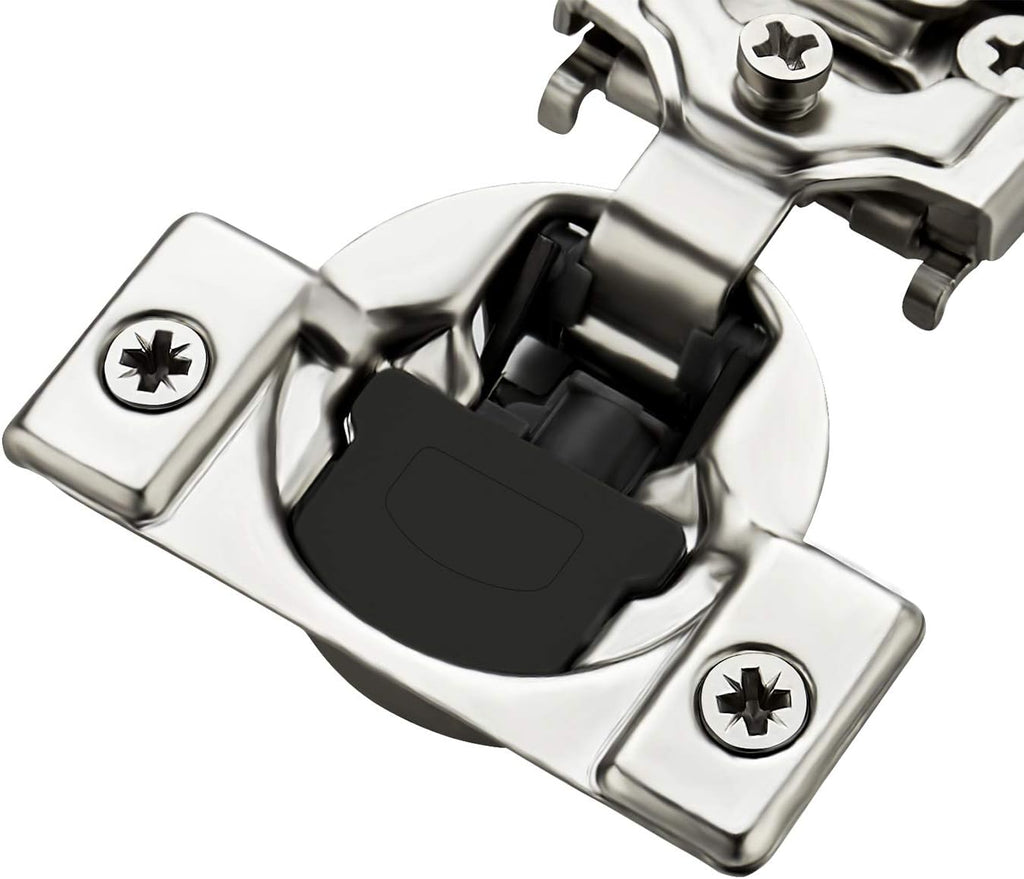 12 Pack 6 Pairs 1/2 inch Overlay Soft Close Satin Nickel Stainless Steel Concealed Hinges D45421