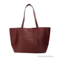 Wine Pebbled Leather Shoulder Tote Bag B676282