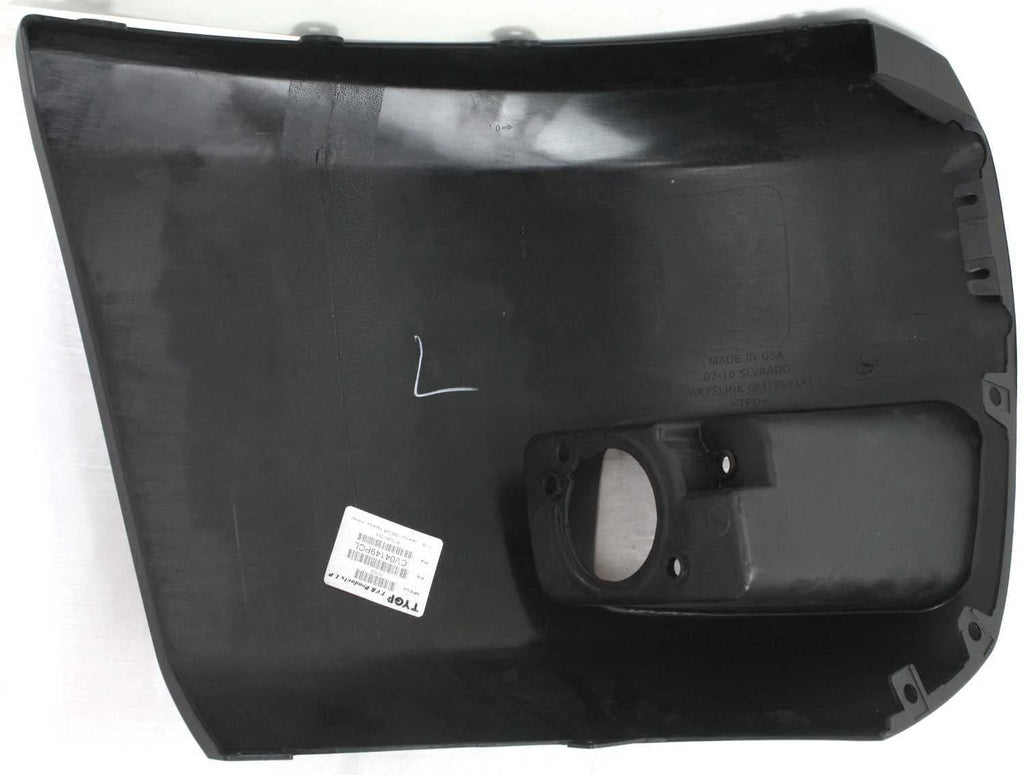Primed Front Bumper End LH with Fog Light Hole L1483
