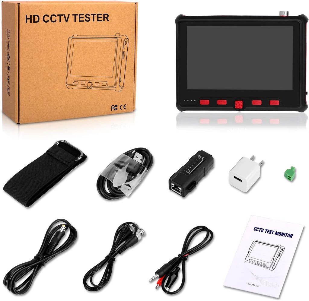 Wrist CCTV Tester HD 8MP Portable Camera Tester 4.3 Inch TFT LCD Monitor Analog Video Test PTZ Control 12V Power Output D7568