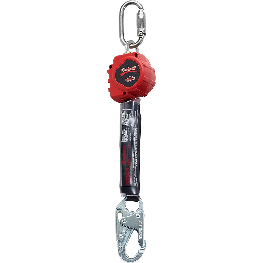 20' Single Leg Self-Retracting Polyester Web Lifeline with Steel Snap Hook E6622