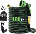 100 ft Expandable Garden Hose with 10 Function Sprayer, Solid Brass Fittings, Triple Latex Core, Pack of 2 M809888
