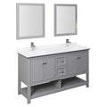 Gray Double Sink Bathroom Cabinet K5377