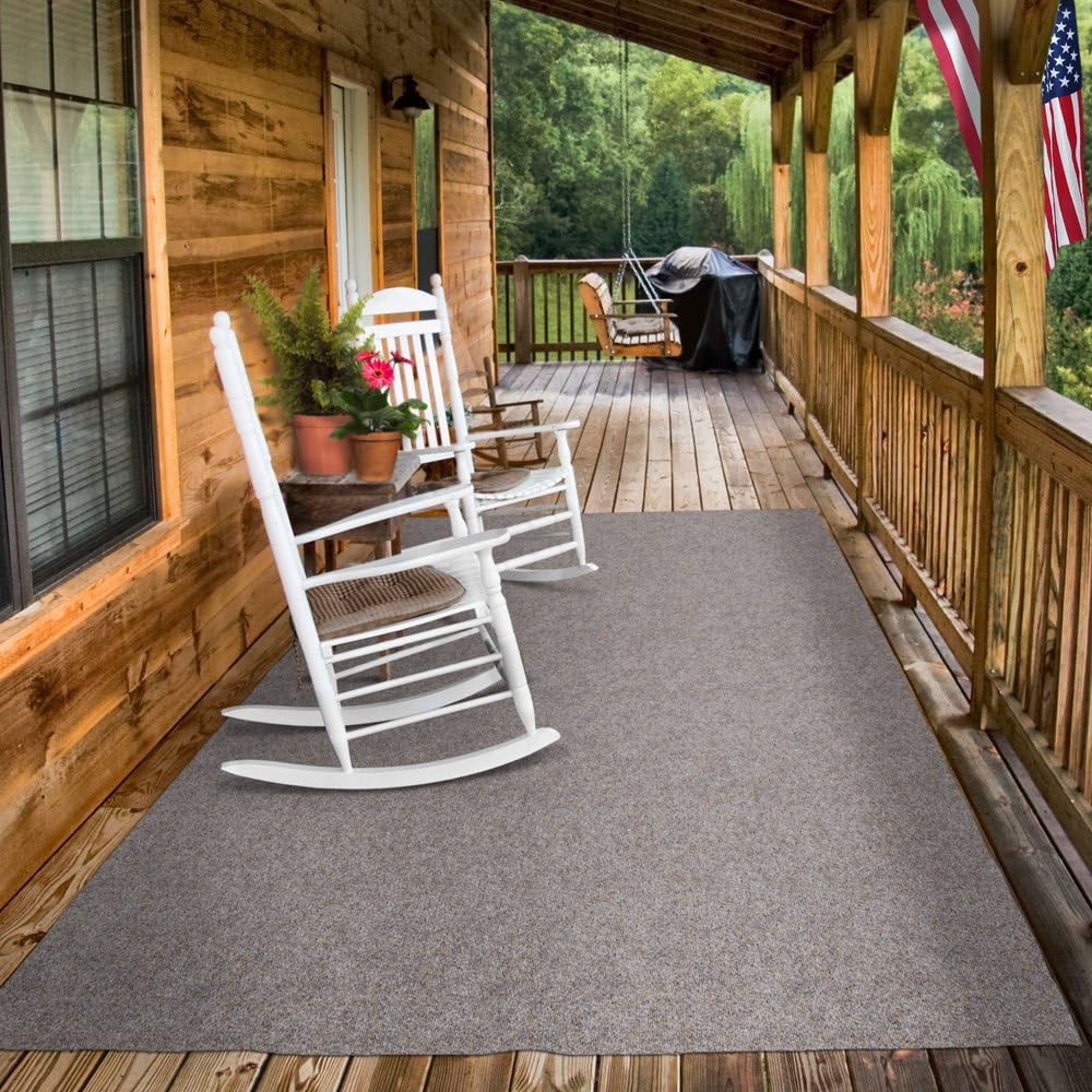 Brown 6 Feet x 25 Feet Indoor Outdoor Carpet with Rubber Backing C188180