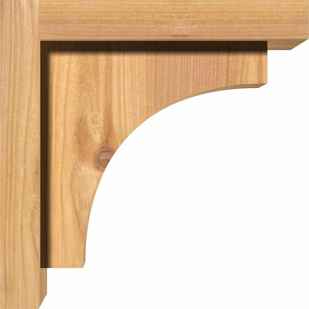 7 1/2x22W x 10x22D x 14x22H Western Red Cedar Corbel with Backplate J90355