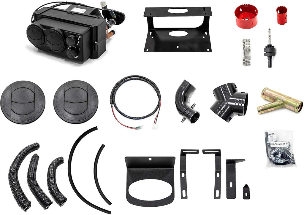 Cab Heater with 360 Degree Adjustable Vents, Defrost Hoses, Built-in Shutoff Valve, 3.4 Amps at 13.7 Volts I309327