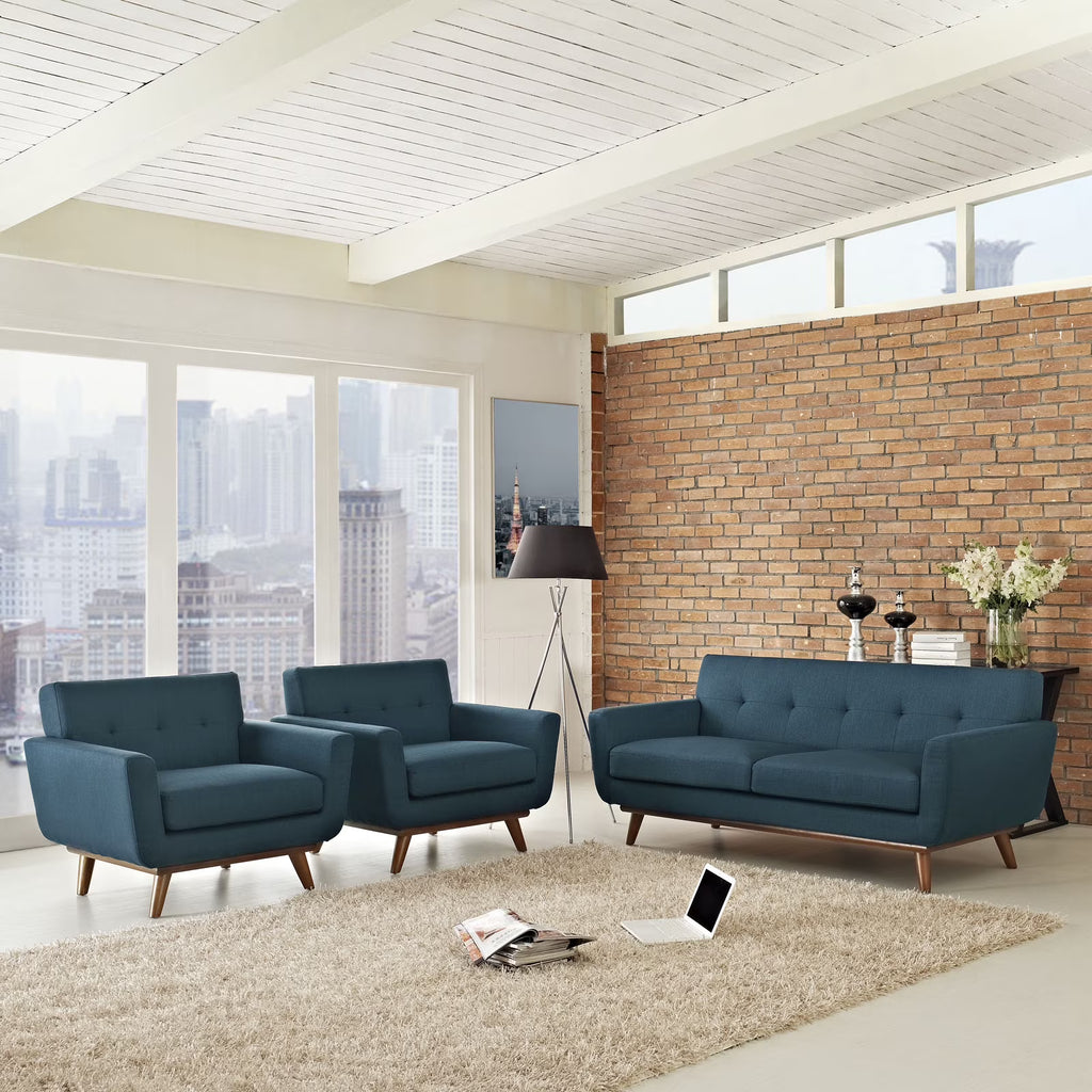 Azure Armchairs and Loveseat Set of 3 M87277