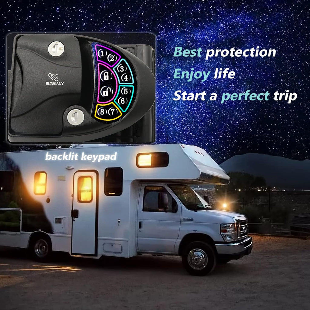 RV Keyless Entry Door Lock with Backlit Keypad T824