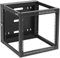 9U Hinged Open Frame Wall-Mount Network Rack, 4-Post 24 Inch Depth V652731