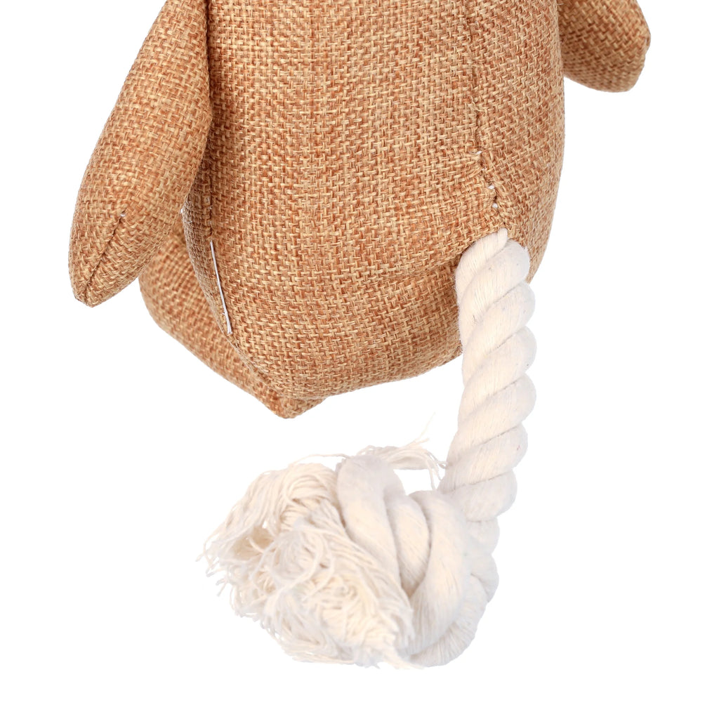 Tan Monkey Plush Dog Toy N3714