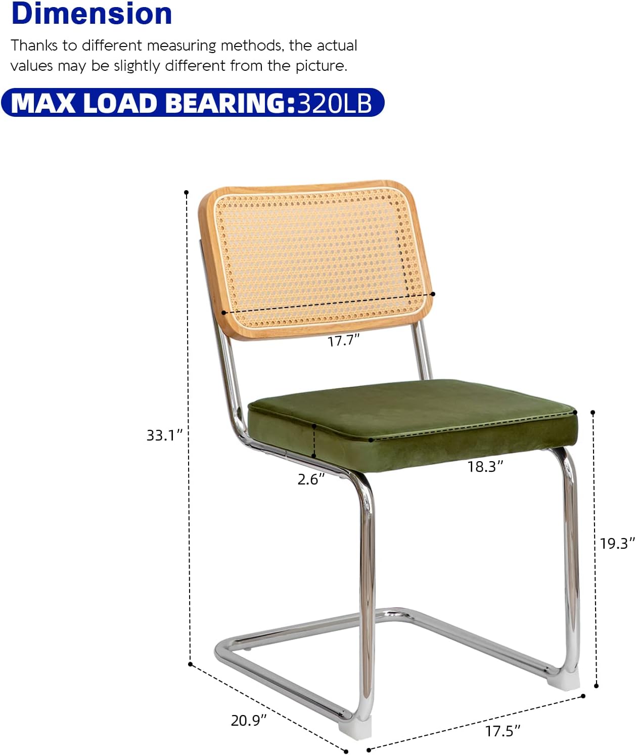 Black Upholstered Dining Chairs Set of 2 with Chrome Legs H96066