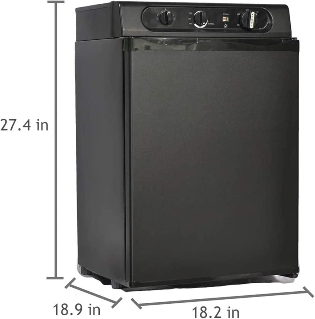 Black 2.1 Cu.ft. Propane Fridge for RV Campervan I16573