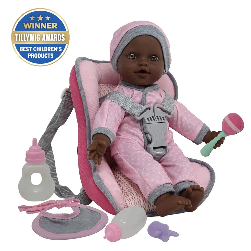 African American Doll Travel Playset with 12 inch Soft Body Doll F4841