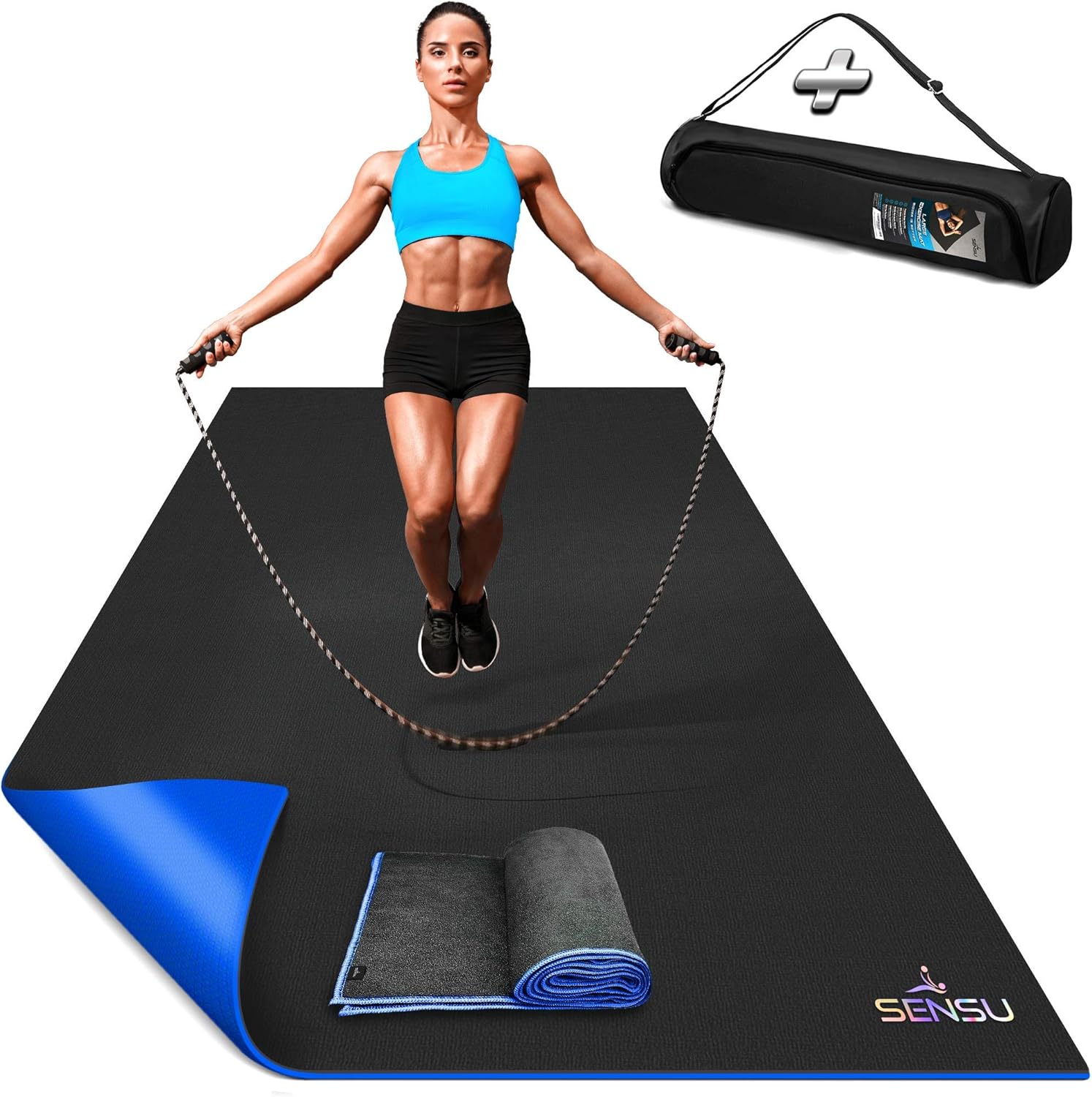 Large Exercise Mat 6’ x 4’ x 8.5mm Extra Thick Non-Slip Workout Mat H318