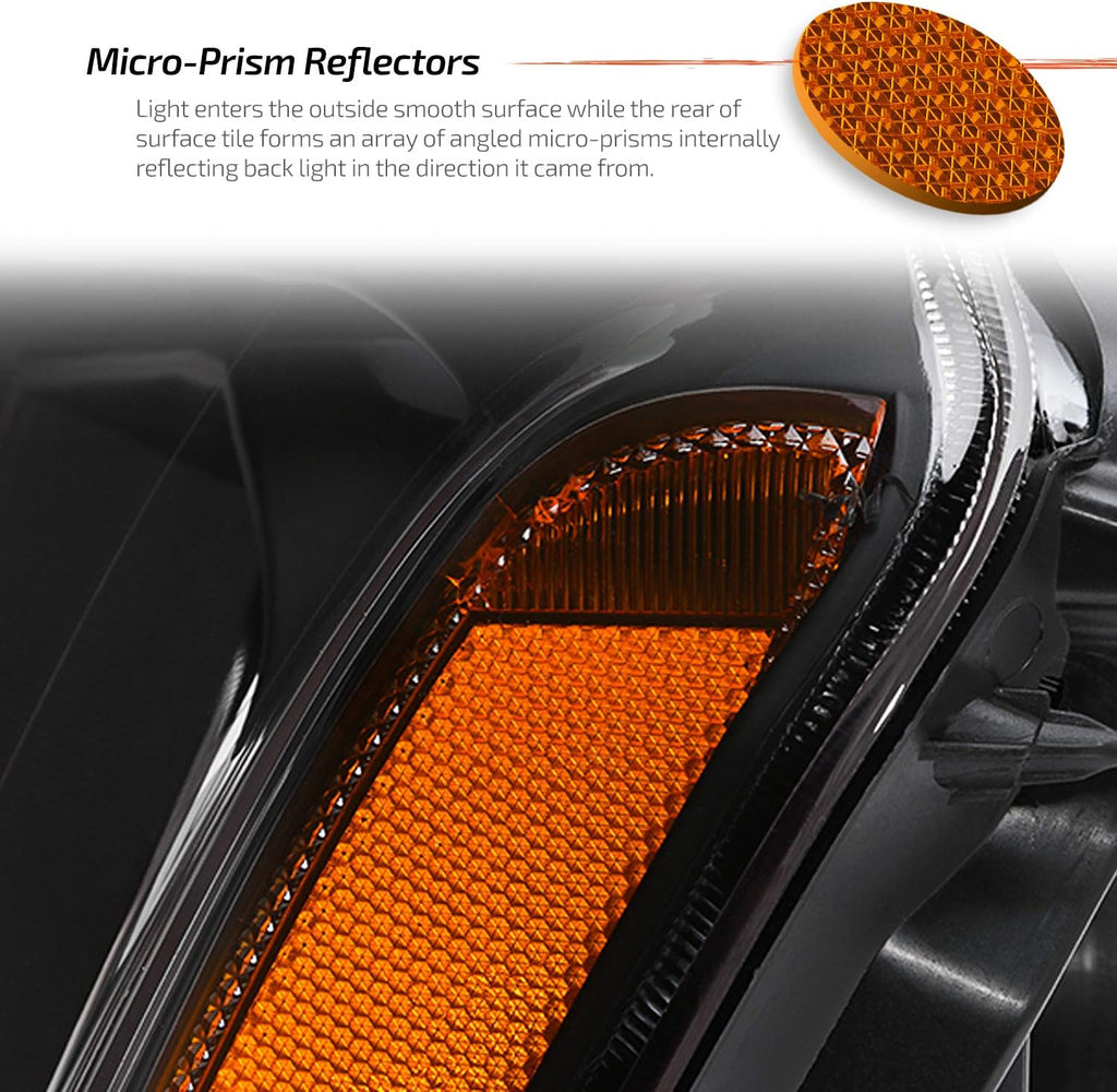 Black Halogen Headlights Pair for Honda Pilot S3688