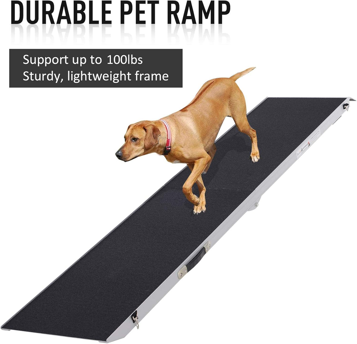 96" Portable Bi-Fold Pet Ramp with Safety Lock & Carry Handle N802