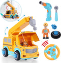 Take Apart Car STEM Toy Building Set with Electric Toy Drill and Remote Control Construction Vehicle Y49354