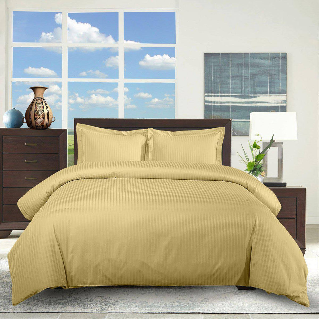 King 100% Cotton Striped Duvet Cover Set T20523