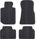 Black and Red Rubber Car Floor Mat Set of 2 E749742