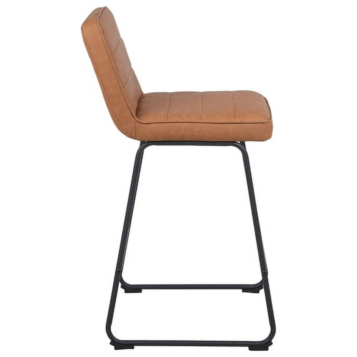 Faux Leather Counter Stool in Camel (Set of 3) C577709