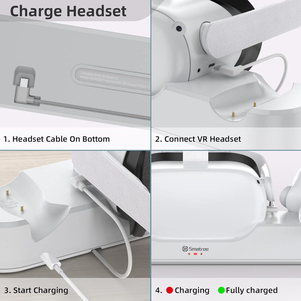 Oculus Quest 2 Charging Dock with 2 Rechargeable Controller Batteries A967