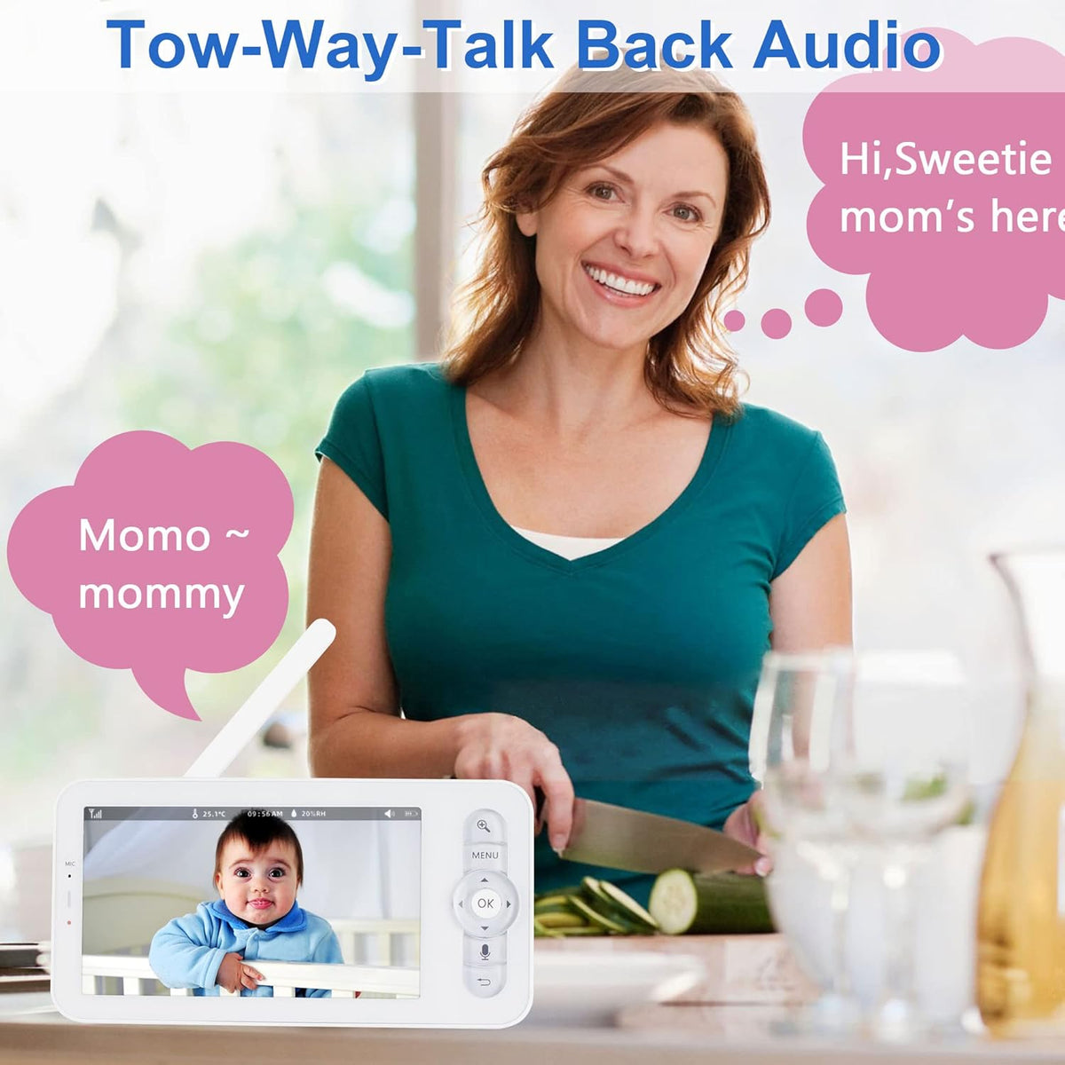 1080p WiFi Baby Monitor with App and Screen I3267