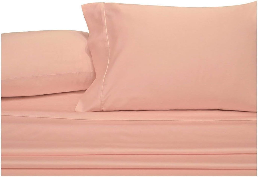 Solid White 4PC California King Cotton Sateen Deep Pocket Bed Sheet Set A613783