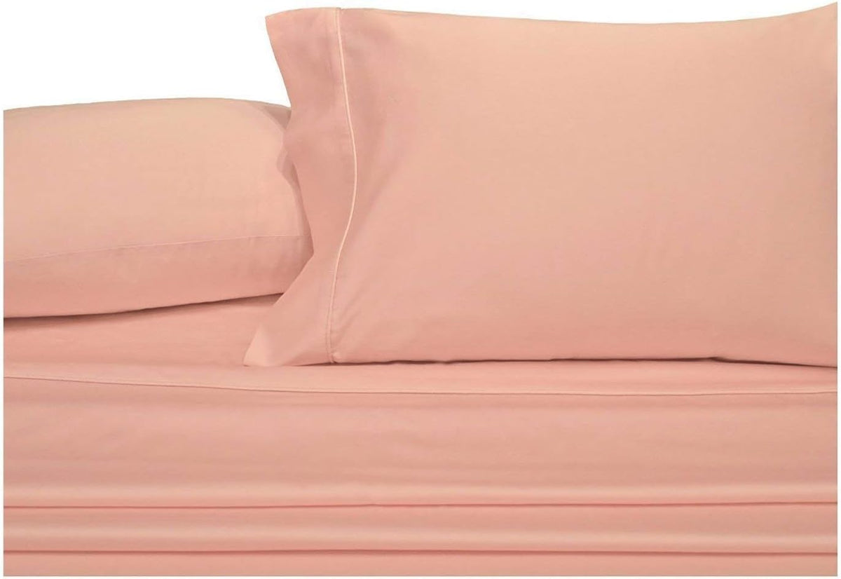Solid White 4PC California King Cotton Sateen Deep Pocket Bed Sheet Set A613783