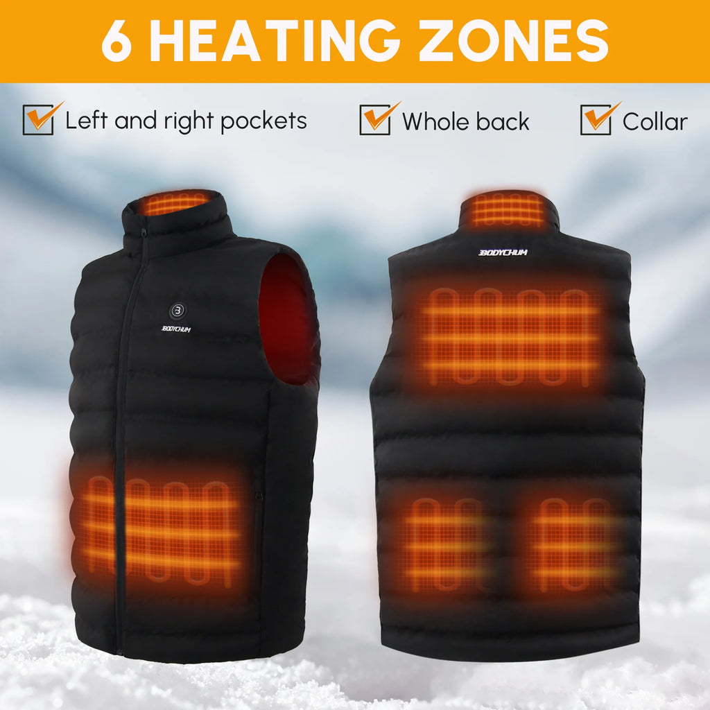 Black XL Electric Heated Vest K97357
