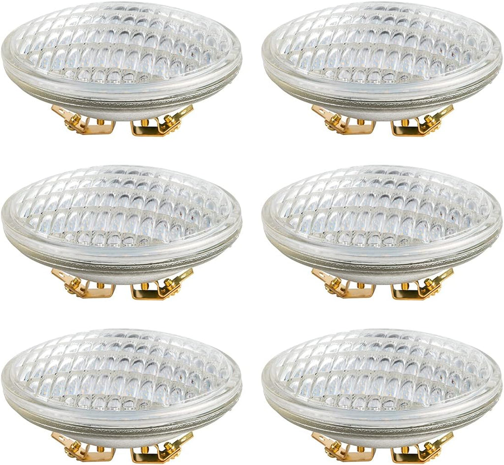 PAR36 LED Landscape Light Bulb, 6W 600 Lumen, Daylight White 6000K, 12V DC/AC, 4 Pack Q634