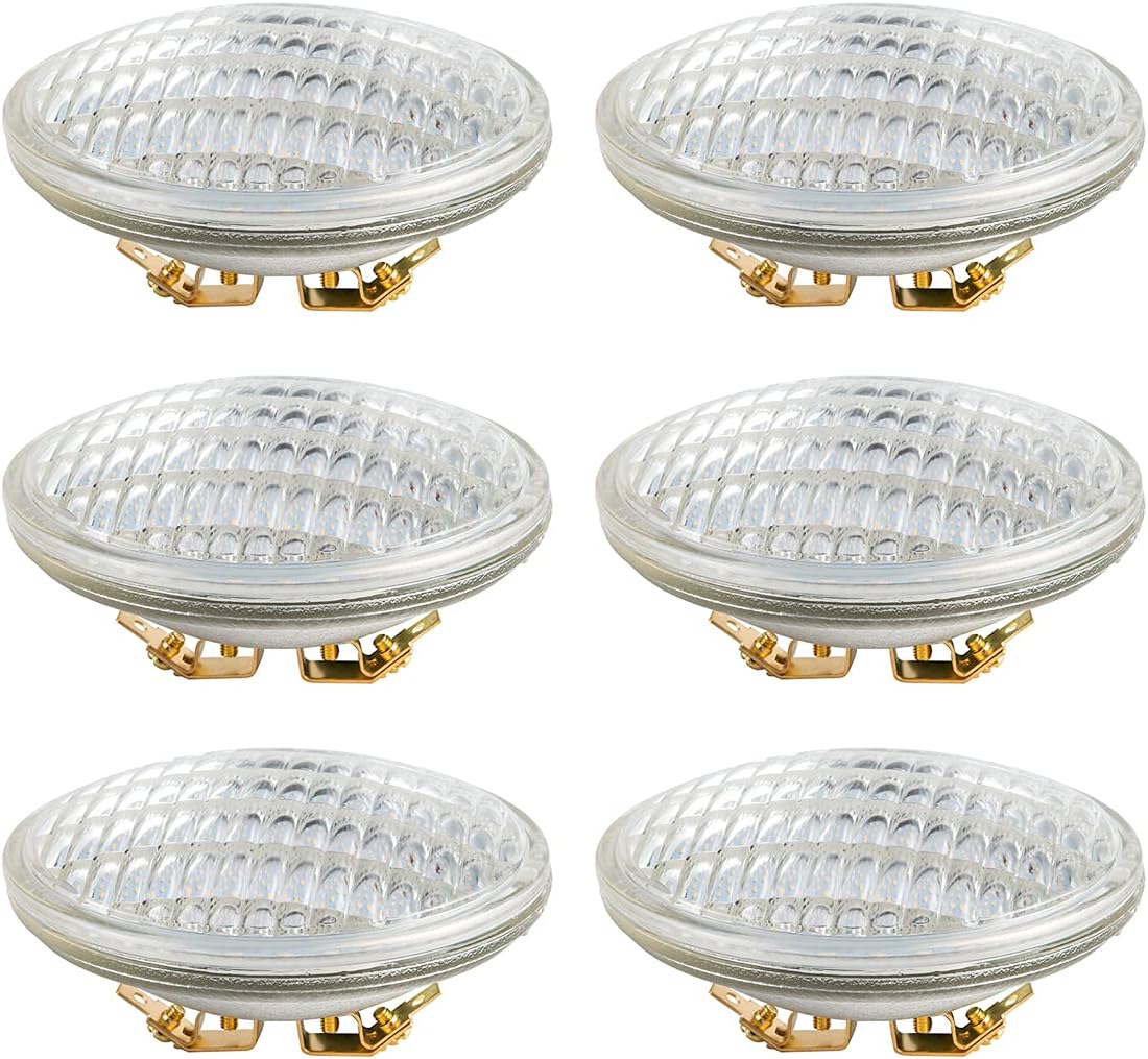 PAR36 LED Landscape Light Bulb, 6W 600 Lumen, Daylight White 6000K, 12V DC/AC, 4 Pack Q634