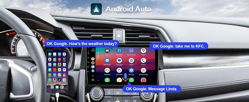 9 Inch Touchscreen Double Din Car Stereo with Wireless Carplay Android Auto Backup Camera Z588