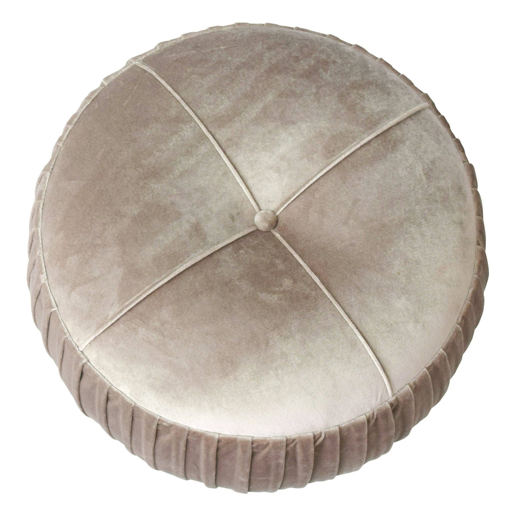 Velvet Round Ottoman V629314