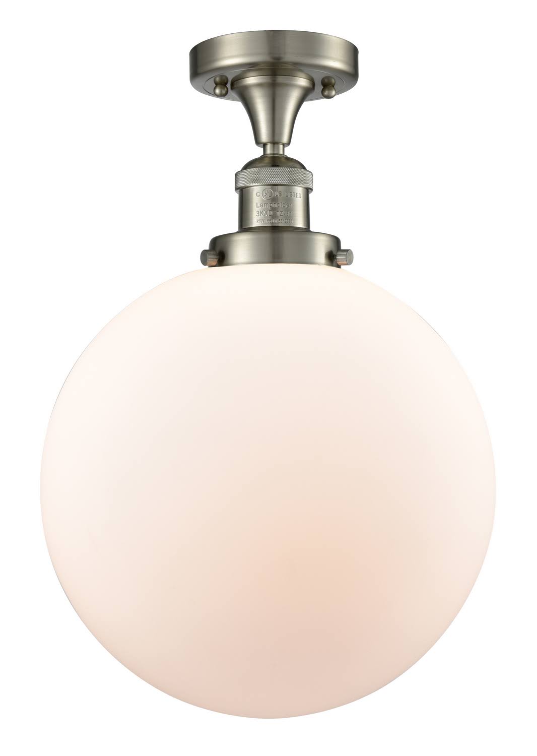 Brushed Satin Nickel Semi-Flush Mount Light X7001