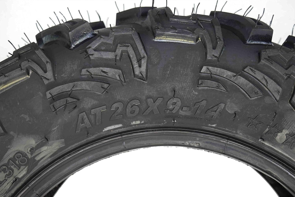 4 Set ATV Tires 26x9-14 Front 26X11-14 Rear Dual Compound 6 Ply F9720