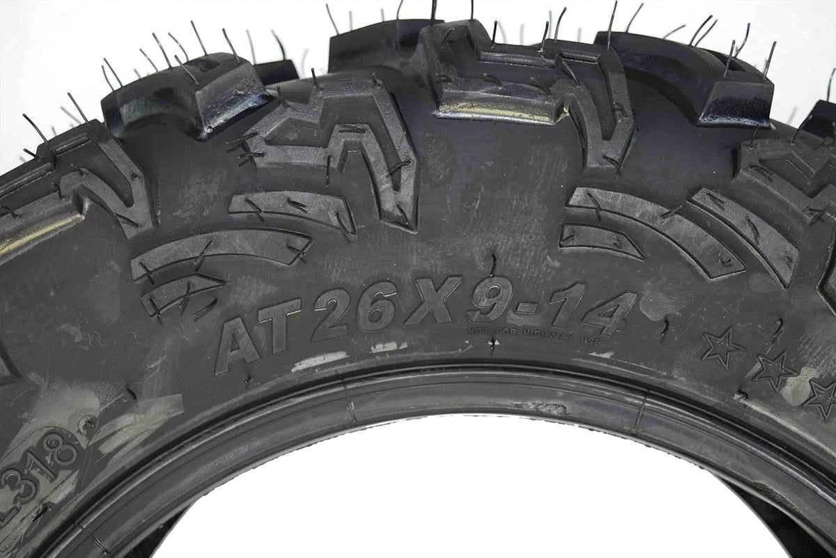 4 Set ATV Tires 26x9-14 Front 26X11-14 Rear Dual Compound 6 Ply F9720