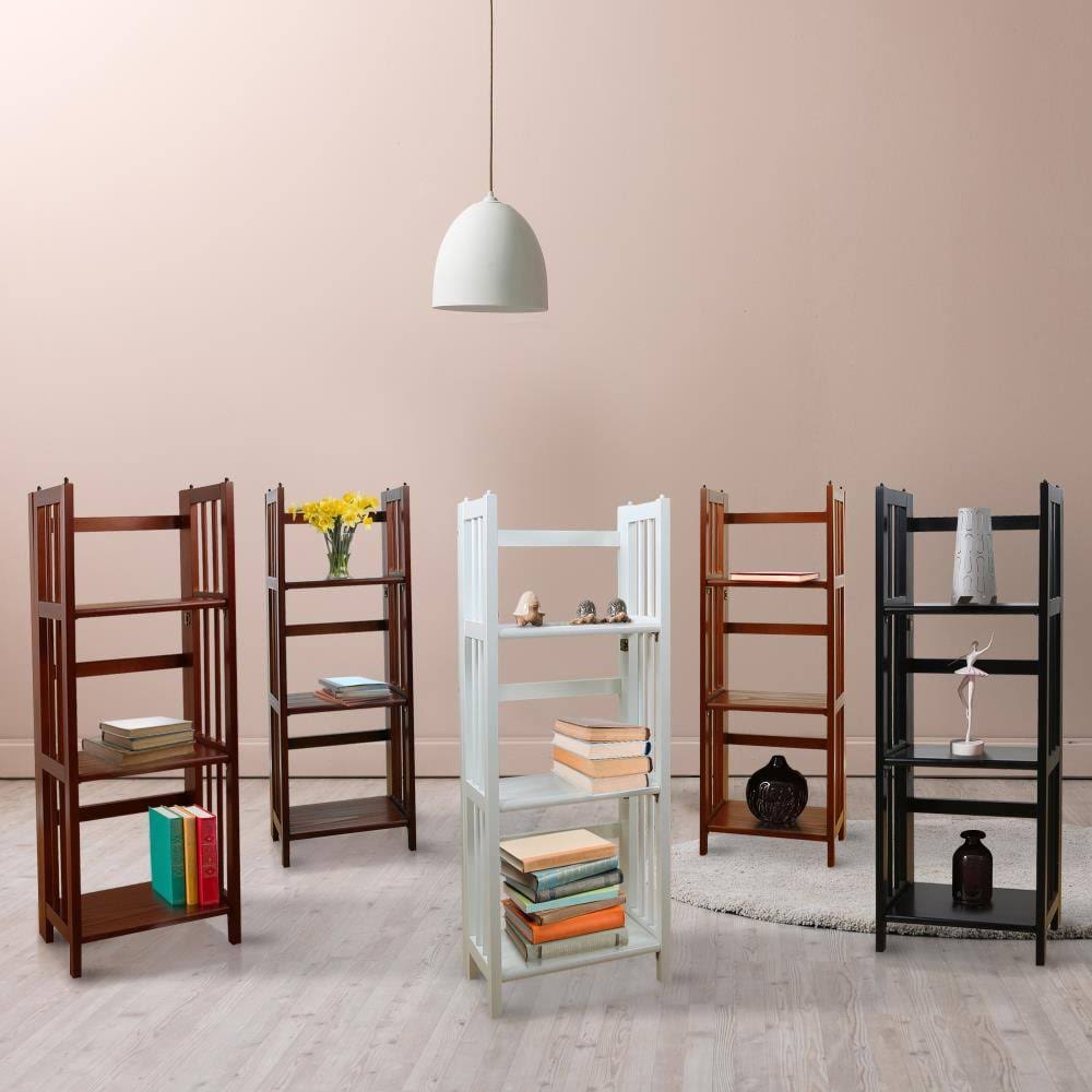 White 3-Shelf Folding Bookcase B4465