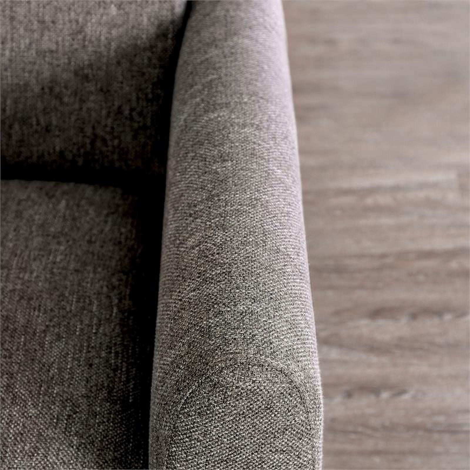 Brown Fabric Upholstered Loveseat W920