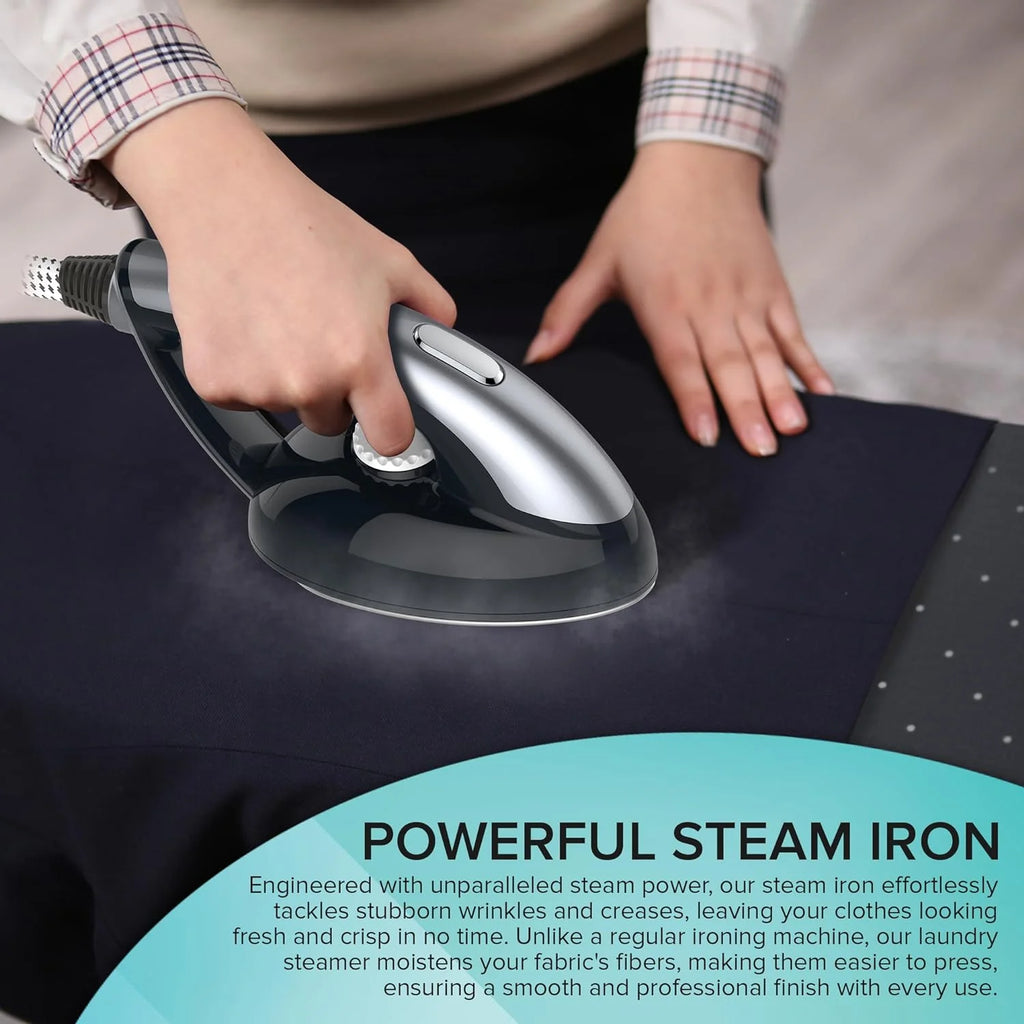 All-in-One Garment Steamer & Clothes Iron with Ironing Board & Hanger F811631