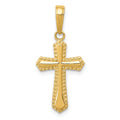 14K Yellow Gold Passion Cross Pendant Charm N858