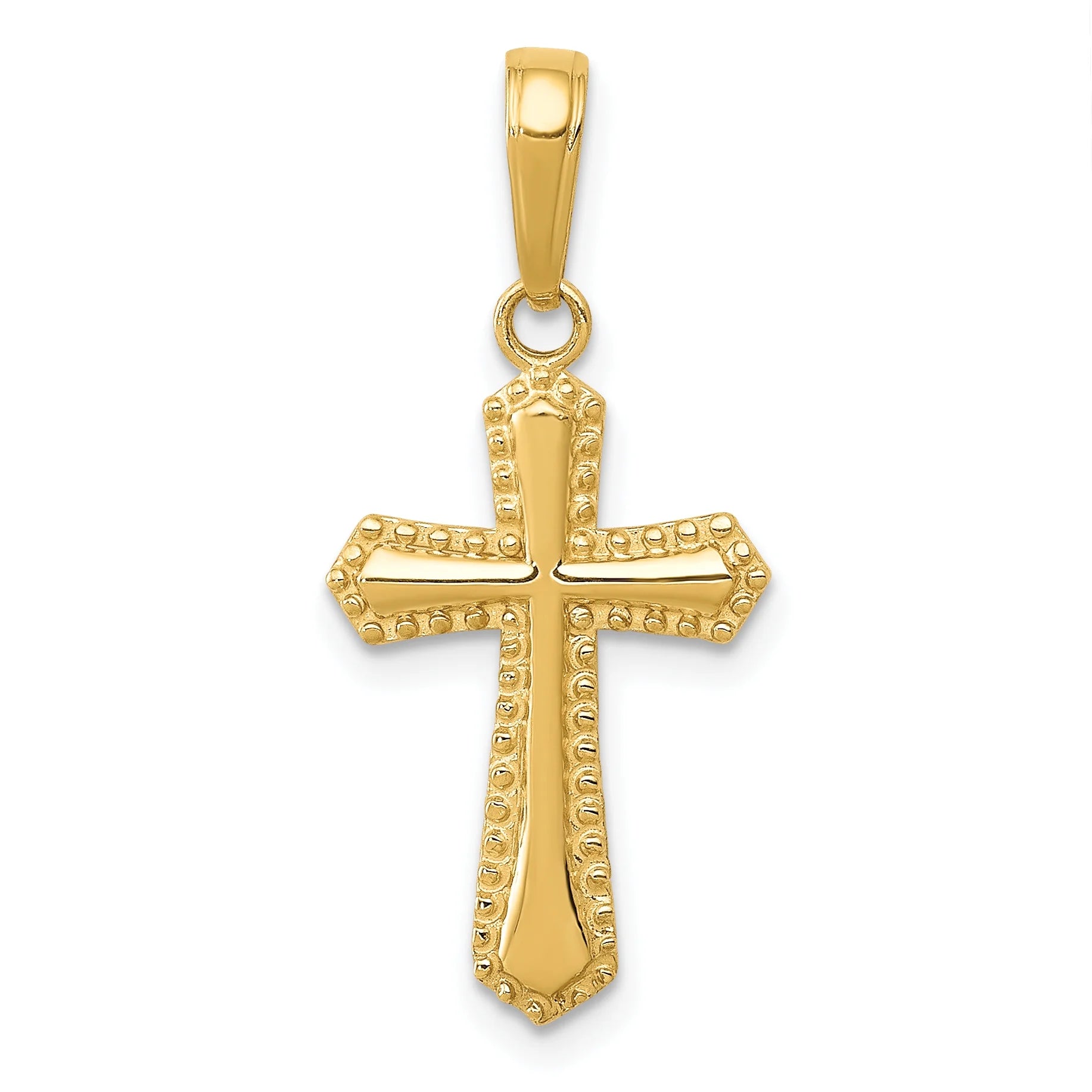 14K Yellow Gold Passion Cross Pendant Charm N858