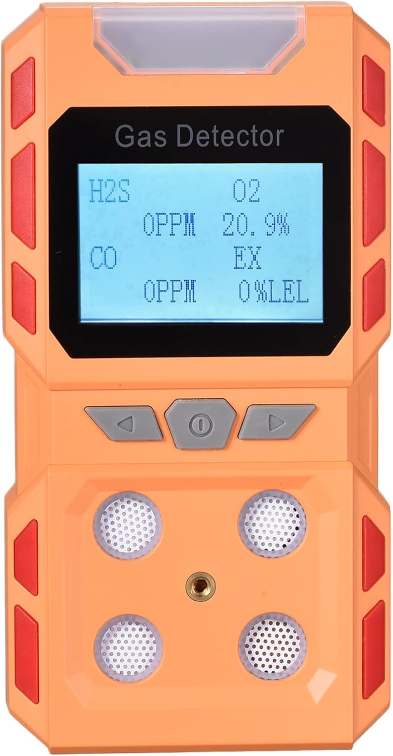 Portable 4 Gas Detector with Large Digital LCD Display (Black) P734469