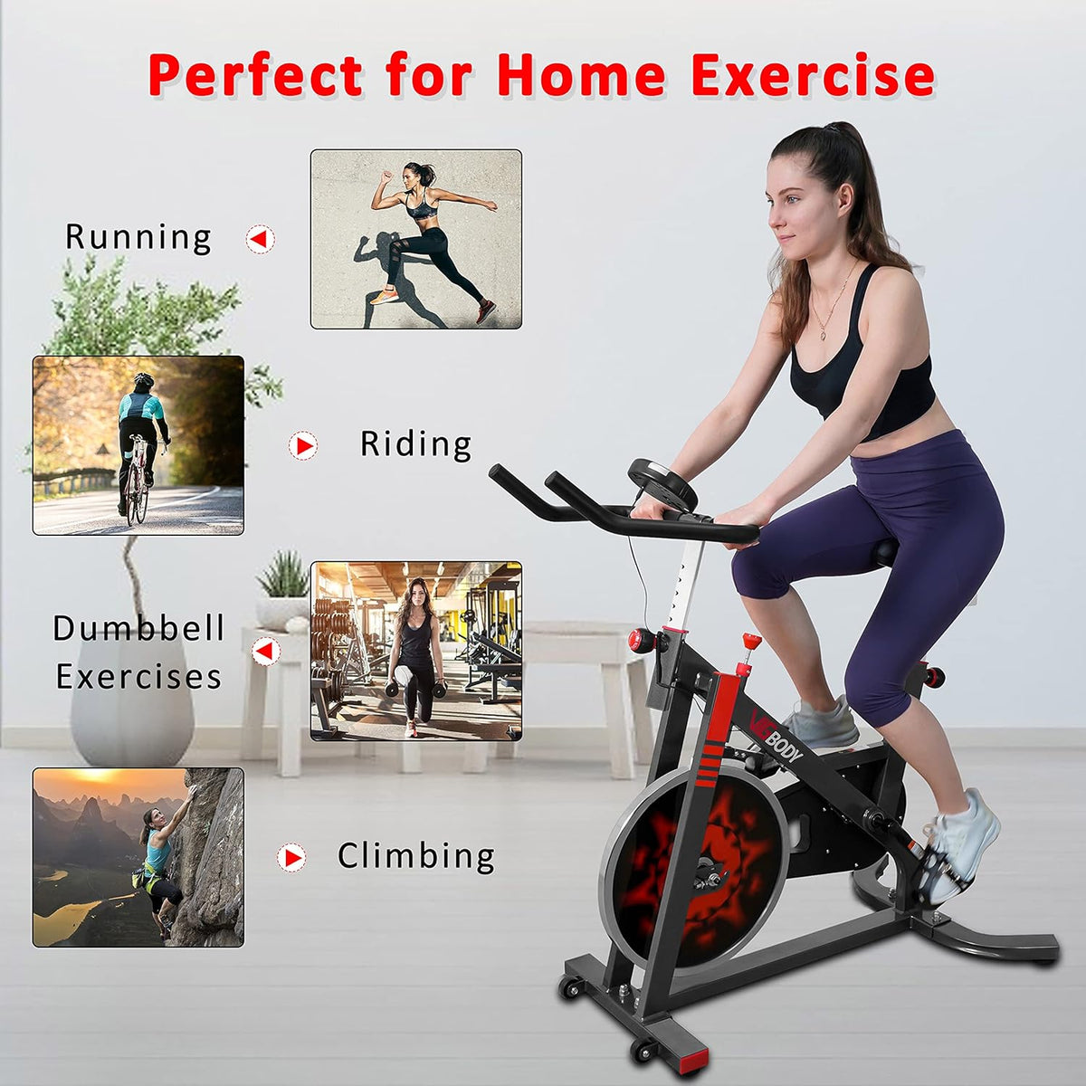 Exercise Bike Indoor Cycling Stationary Bike W41459