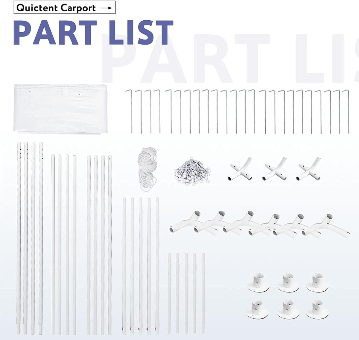 White 10'x20' Heavy Duty Car Canopy Garage G5284