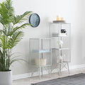 Gray 2 Piece Metal Standard Bookcase Set F38457