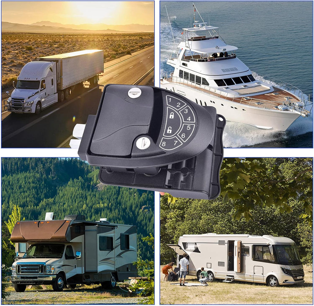 RV Keyless Entry Door Lock with Backlit Keypad and Install Tools U90482